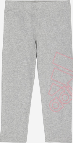 ADIDAS PERFORMANCE Skinny Workout Pants in Grey: front