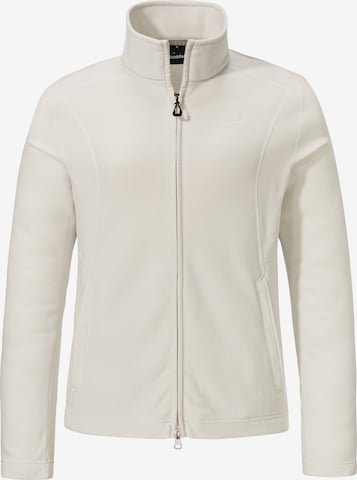 Schöffel Athletic Fleece Jacket 'Leona3' in White: front