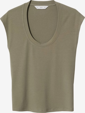 MANGO Top 'CAMISETA' in Green: front