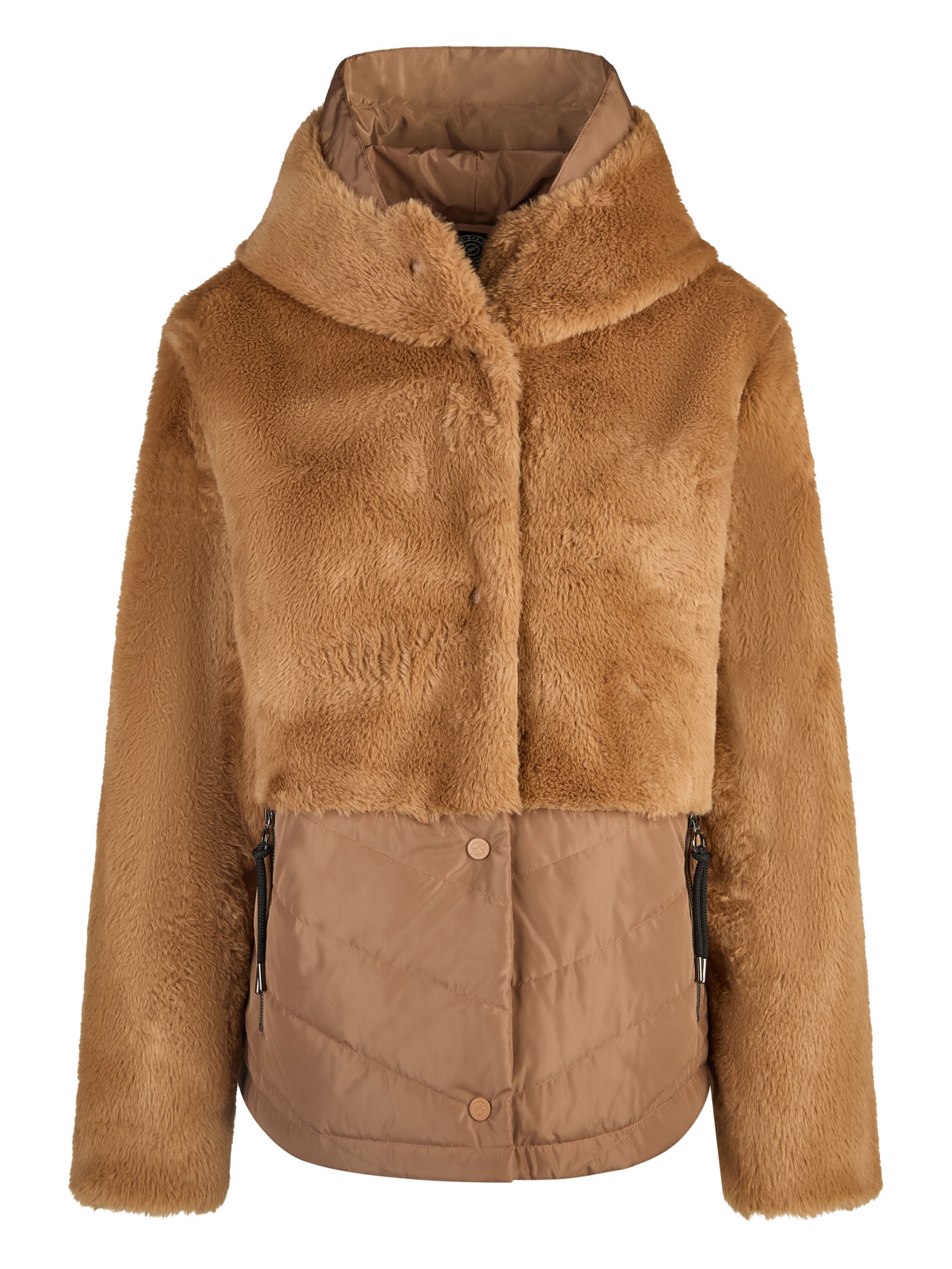 Navigazione Winterjacke Kuschel-Look in Braun: Vorderseite