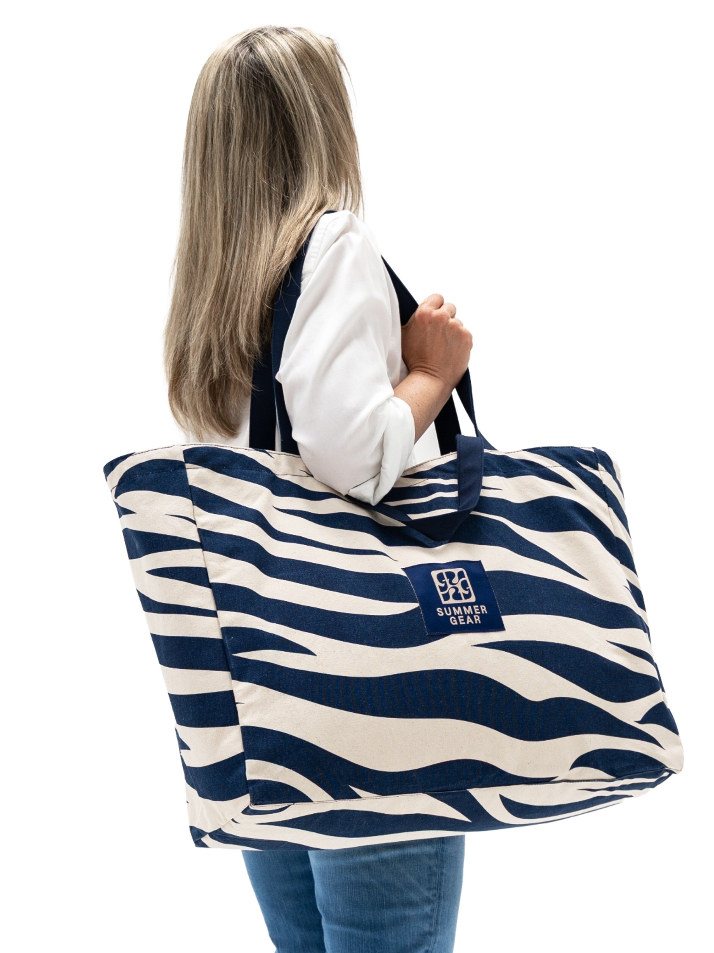 SummerGear Strandtas 'Duna XL' in Blauw: voorkant