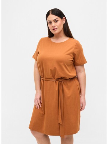 Zizzi Sommerkleid in Braun: predná strana