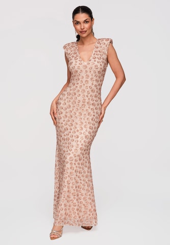 Ombre Evening dress in Beige: front