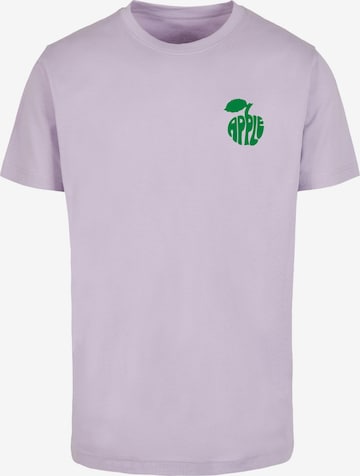 Merchcode Shirt 'Beatles -  Apple Words' in Purple: front