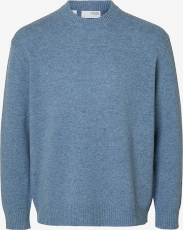 SELECTED Pullover 'SLHReuben' in Blau: Vorderseite