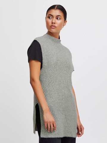 ICHI Sweater in Grey: front