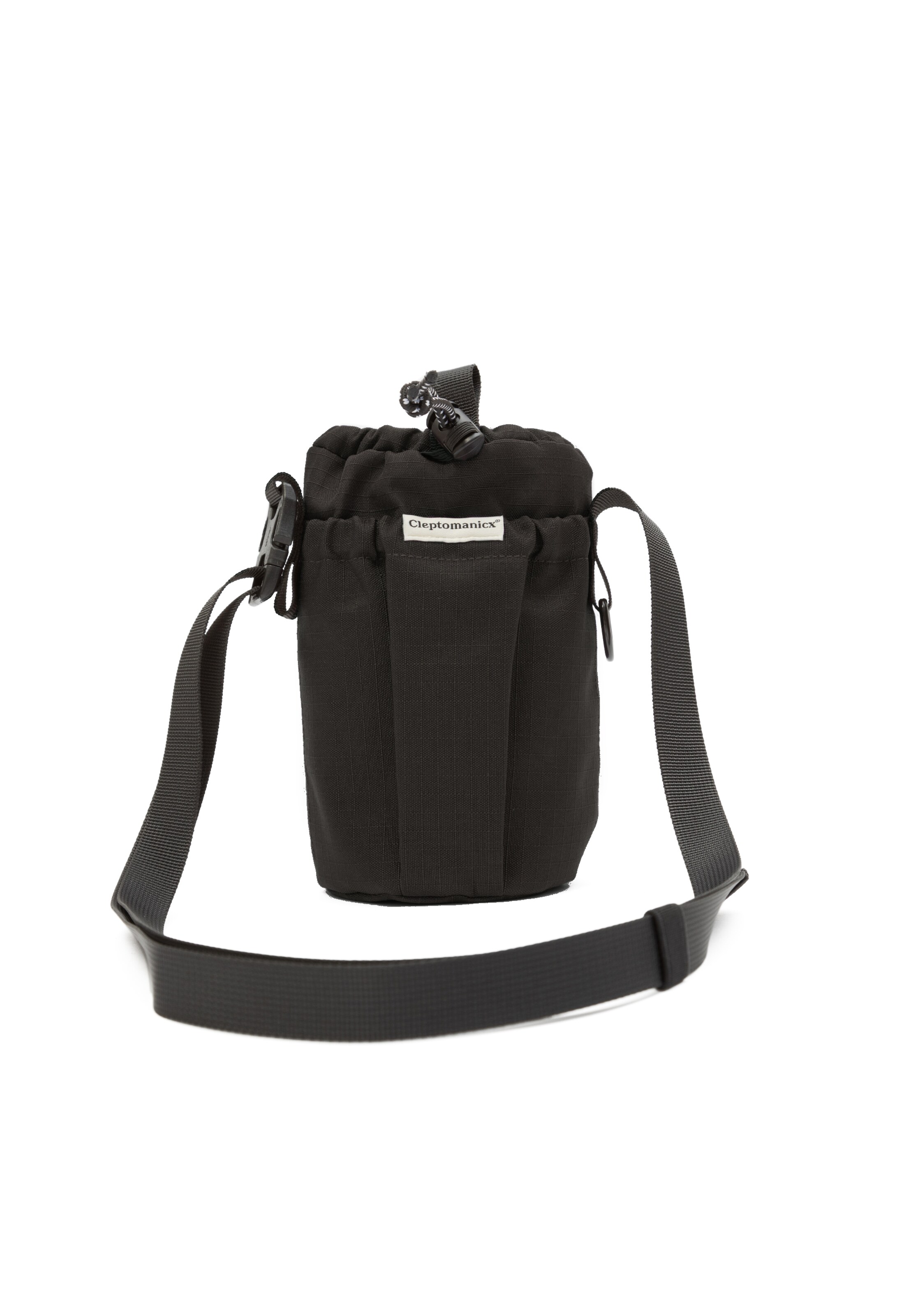 Cleptomanicx Crossbody bag 'Bottle Bag' in Black: front