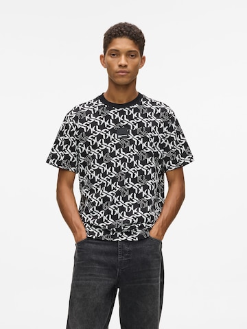 KARL LAGERFELD JEANS Tričko 'MONOGRAM' - Čierna: predná strana