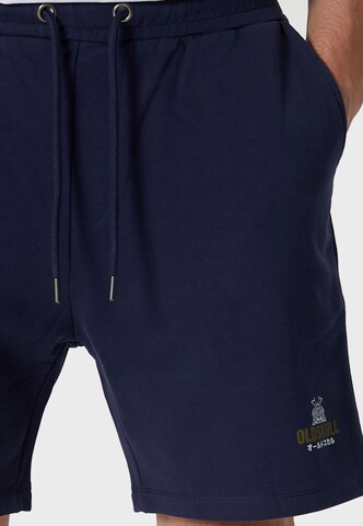 Oldskull Regular Workout Pants 'Basic Osk Samurai Logo' in Blue