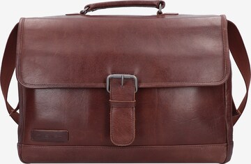 Plevier Document Bag in Brown: front