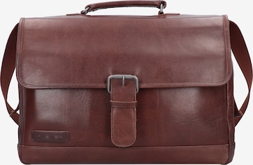 Plevier Document Bag in Brown: front