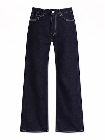 IT'S BASIC Regular Jeans 'Straight High Rise Jeans' in Blauw: voorkant