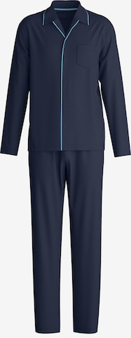 CALIDA Pyjama lang 'Relax Choice' in Blauw: voorkant