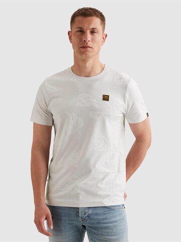 T-Shirt 'T-shirt with allover jacquard pattern' PME Legend en blanc : devant