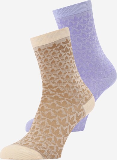 ADIDAS ORIGINALS Κάλτσες σε ούμπρα / καπουτσίνο / μπλε βιολετί, Άποψη προϊόντος