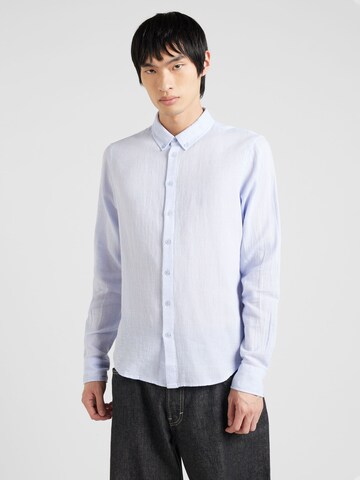 ABOUT YOU Regular fit Button Up Shirt 'Vince' in Blue: front