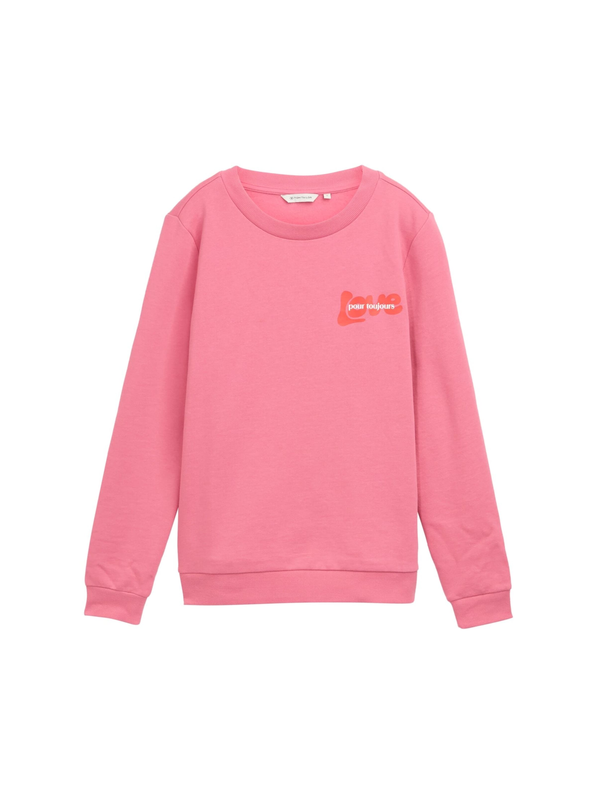 TOM TAILOR Sweatshirt in Roze: voorkant