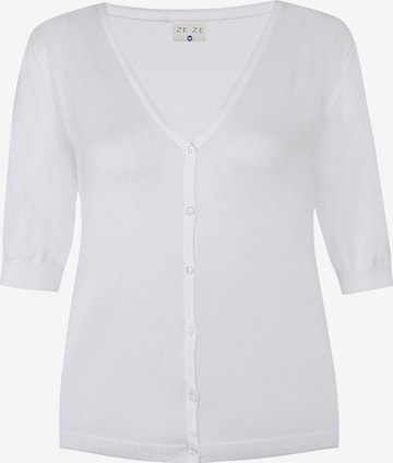 ze-ze Cardigan 'Norma 212' i hvid: forside