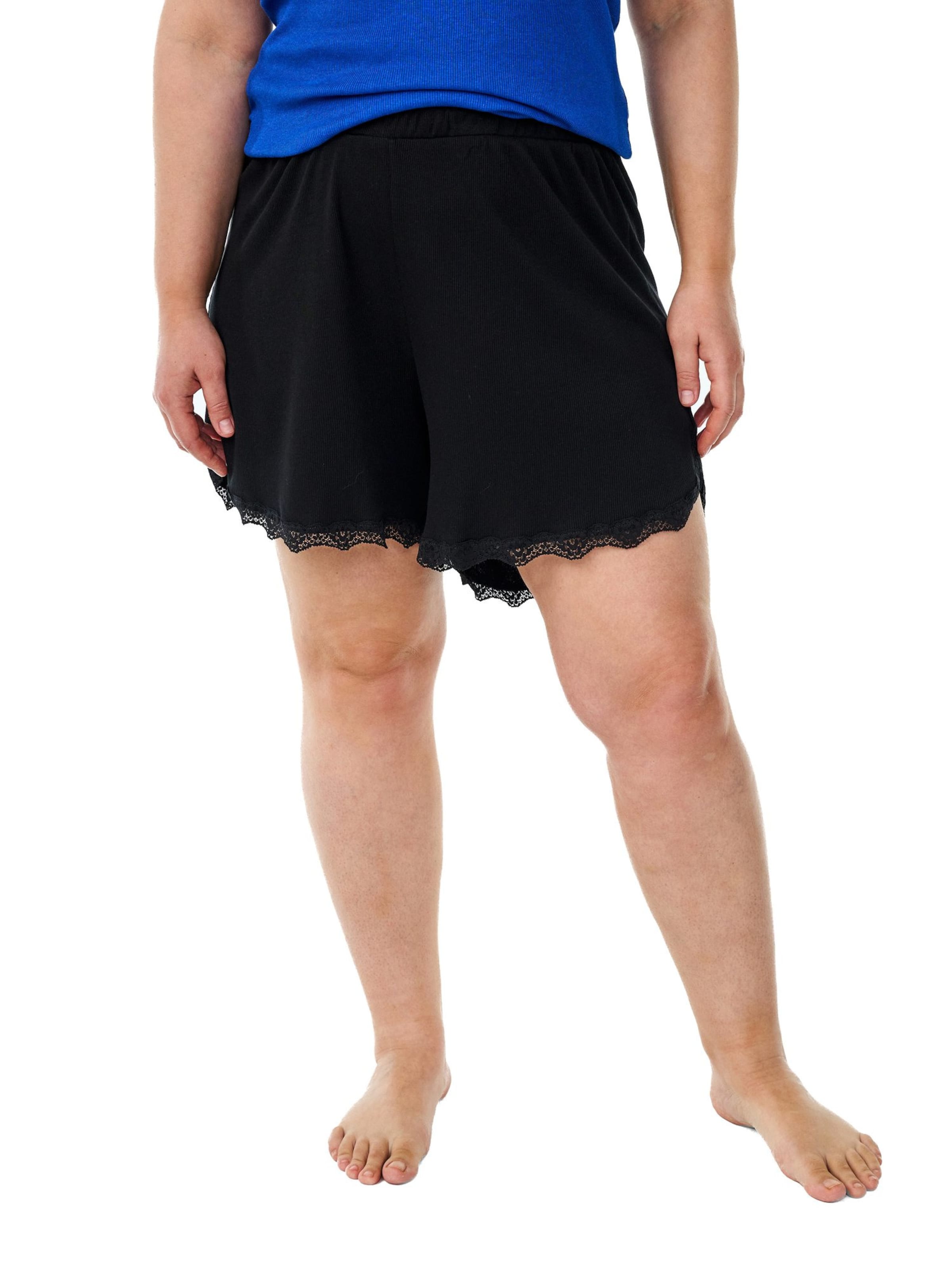 Zizzi Loose fit Trousers 'MELNA' in Black: front