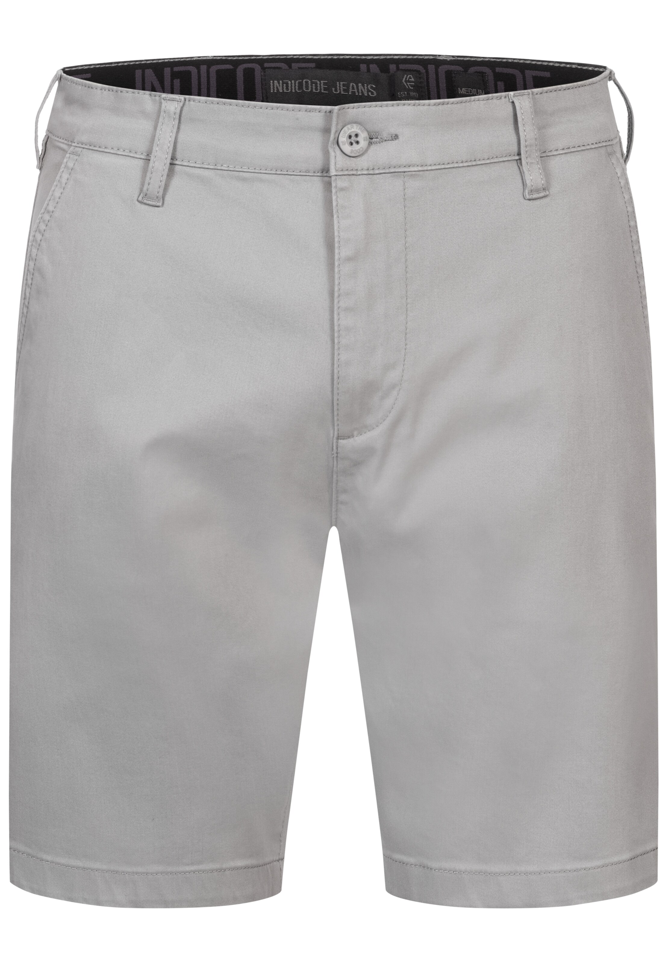 INDICODE JEANS Shorts 'Seven' in Grau: Vorderseite