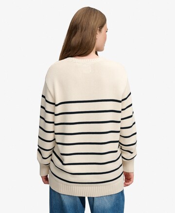 Pull-over oversize Superdry & Co en blanc