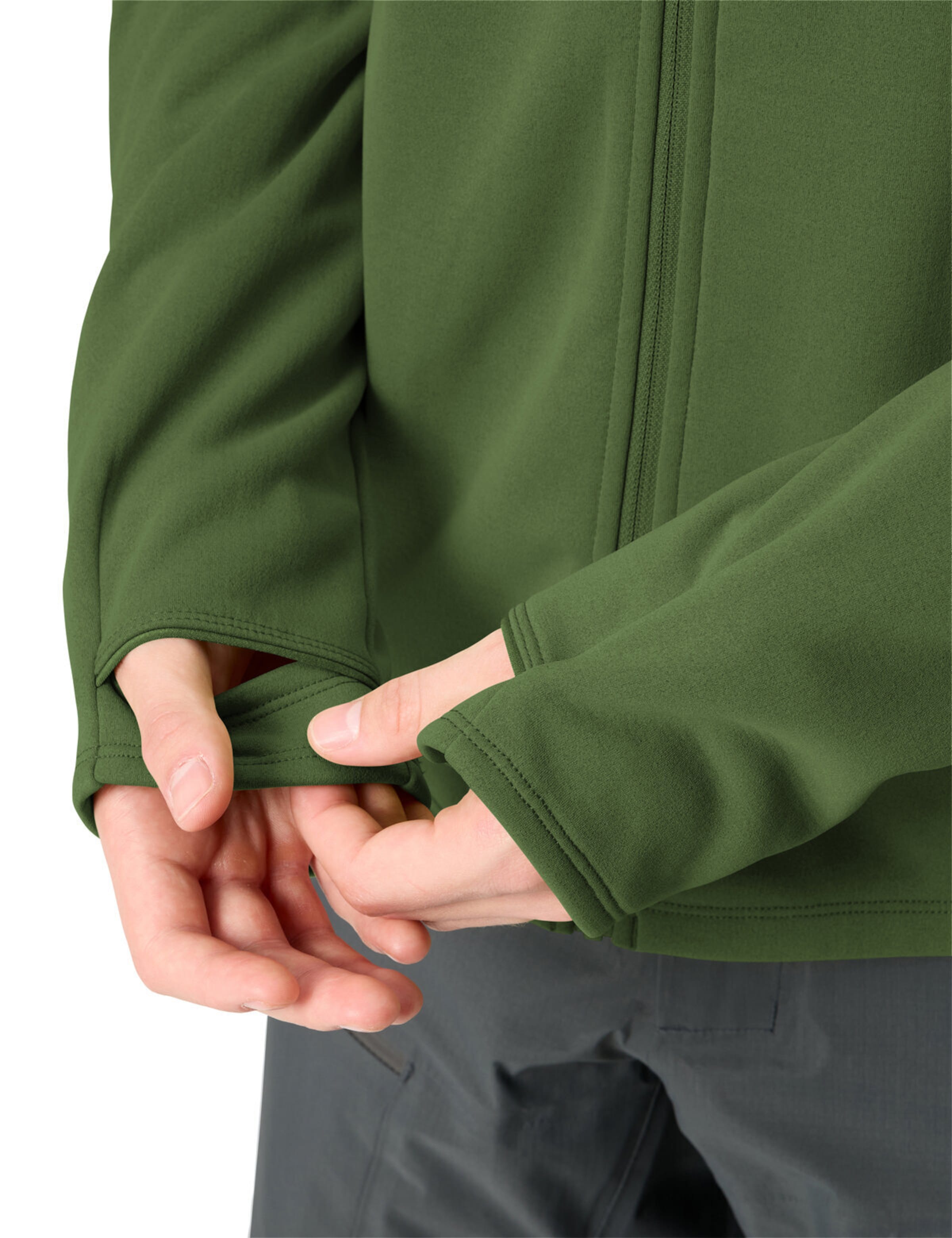 VAUDE Athletic fleece jacket 'Monviso III' in Green