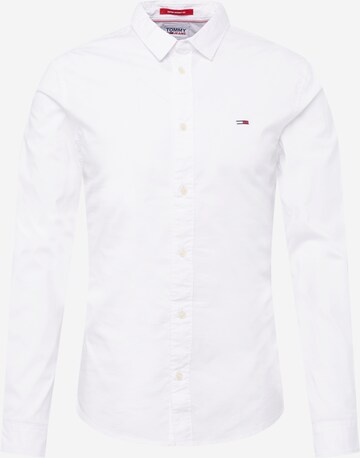 Tommy Jeans Slim Fit Skjorte i hvid: forside