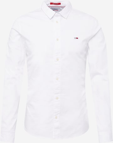 Tommy Jeans Slim Fit Skjorte i hvid: forside