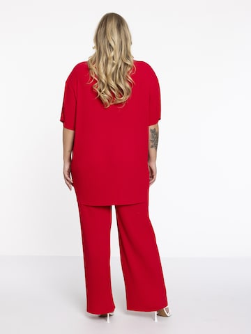 Yoek Loosefit Broek ' Pleated ' in Rood