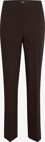 SOAKED IN LUXURY Slim fit Pleated Pants in Brown: front