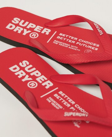 Tongs Superdry en rouge