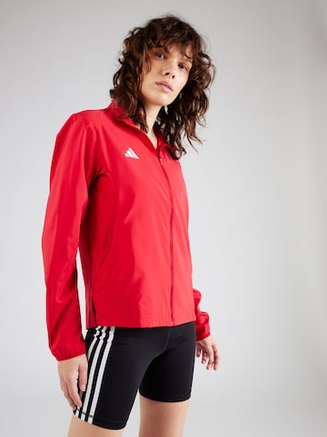 ADIDAS PERFORMANCE Sportsjakke 'ADIZERO' i rød: forside