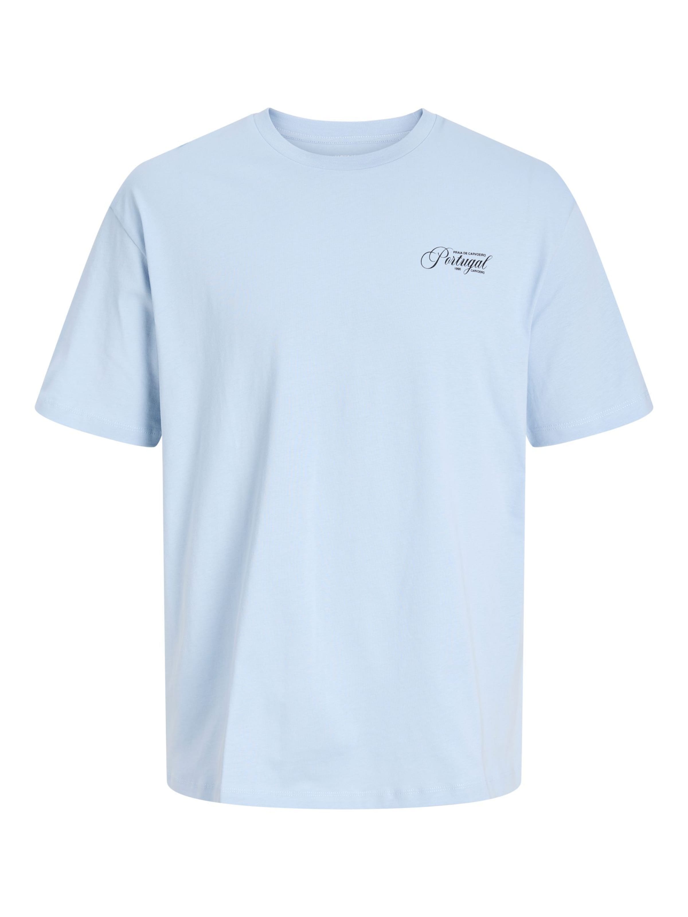 JACK & JONES Camiseta en azul claro / negro, Vista del producto