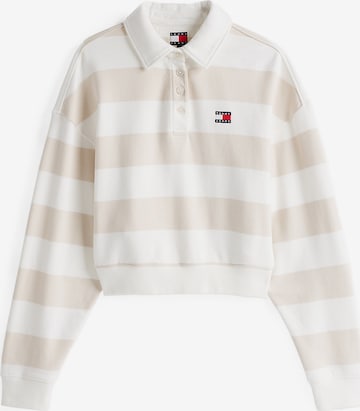 Sweat-shirt Tommy Jeans en beige : devant