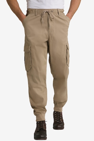 JP1880 Tapered Cargobroek in Beige: voorkant