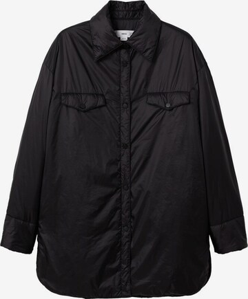 MANGO Prehodna jakna 'Lou' | črna barva: sprednja stran