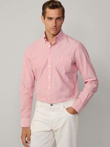Hackett London Regular Fit Hemd in Pink: Vorderseite
