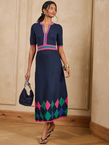 love & roses Knit dress in Blue