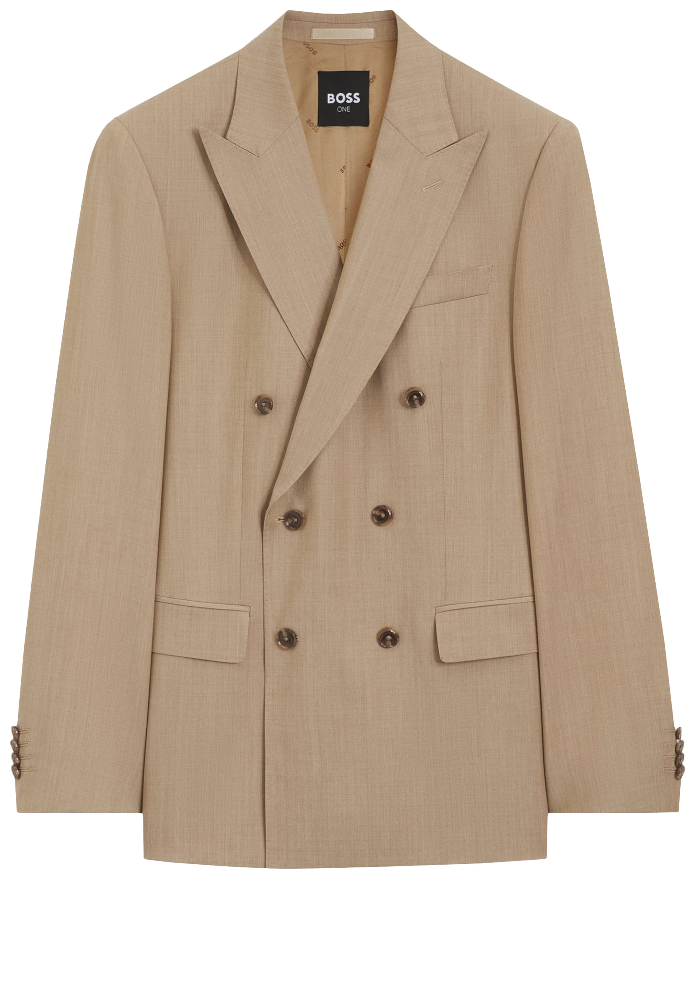 BOSS Slim Fit Sakko ' Carper-OS-B1-263 ' in Beige: Vorderseite