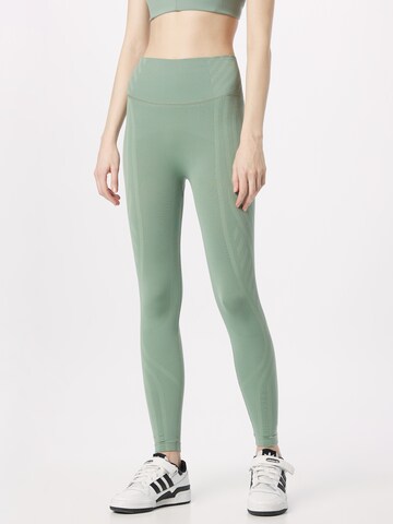 Skinny Pantalon de sport 'Formotion Sculpted' ADIDAS PERFORMANCE en vert : devant