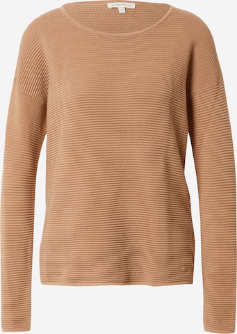 Pull-over TOM TAILOR en beige : devant