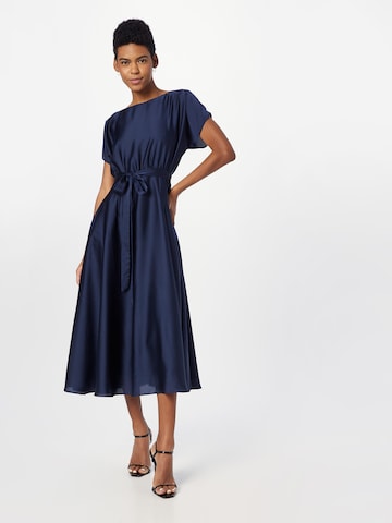 Robe de cocktail SWING en bleu : devant