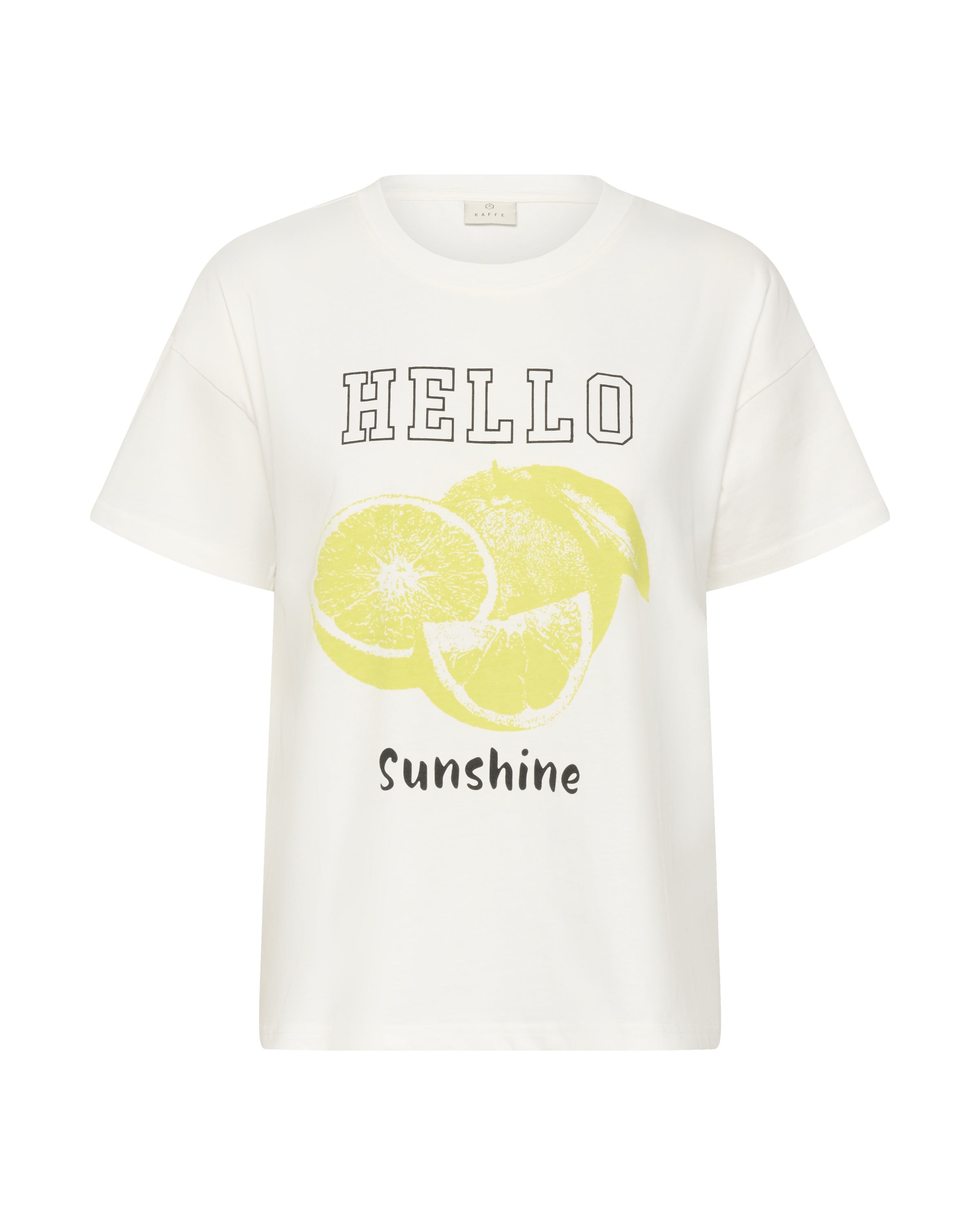 T-shirt Kaffe en blanc : devant