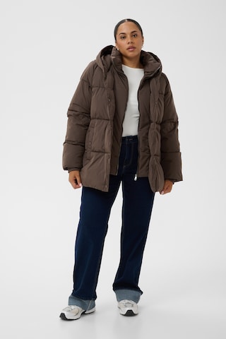 KAFFE CURVE Between-season jacket in Brown
