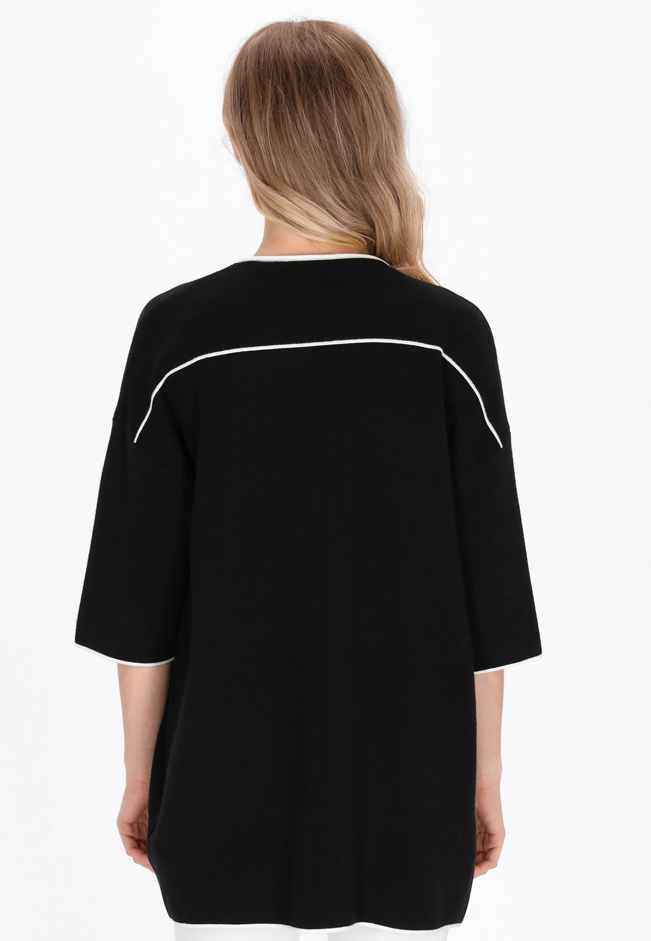 DreiMaster Maritim Gebreid vest in Zwart