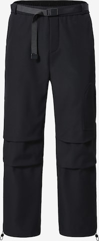 Youthup Loosefit Cargohose 'Festiger' in Schwarz: Vorderseite