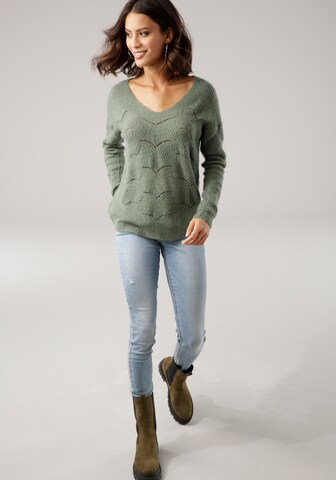 LAURA SCOTT Pullover in Grün