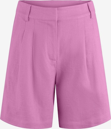 Y.A.S Loose fit Pleat-Front Pants 'Isma' in Pink: front