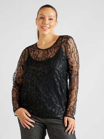 Persona by Marina Rinaldi Blouse 'VITA' in Zwart: voorkant