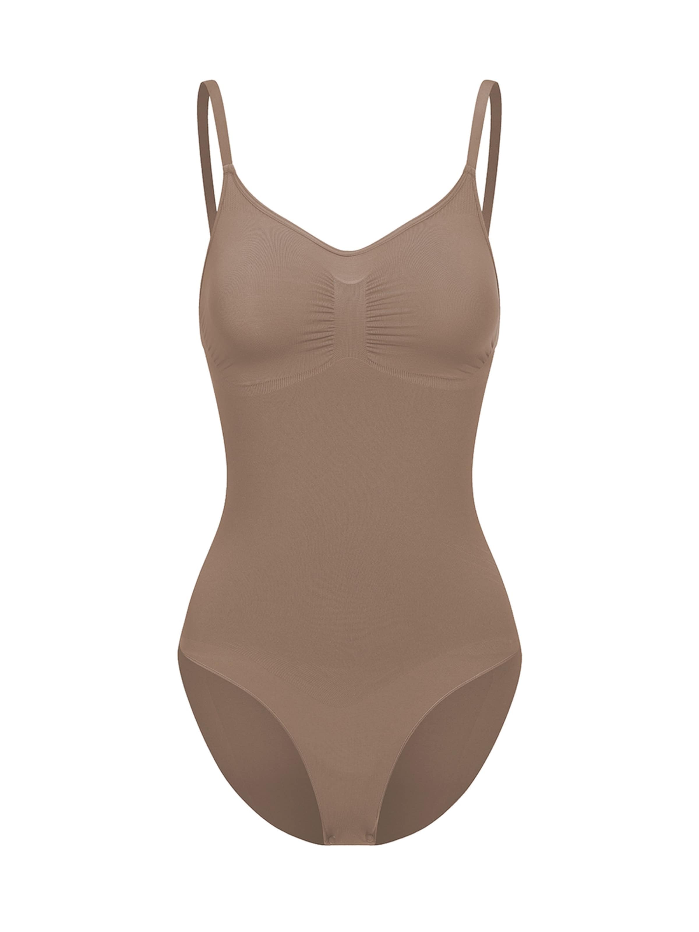 cfab (formerly creamy fabrics) Shaping bodysuit 'Bodysuit Sculpting Shapewear mit Slip' in Brown: front